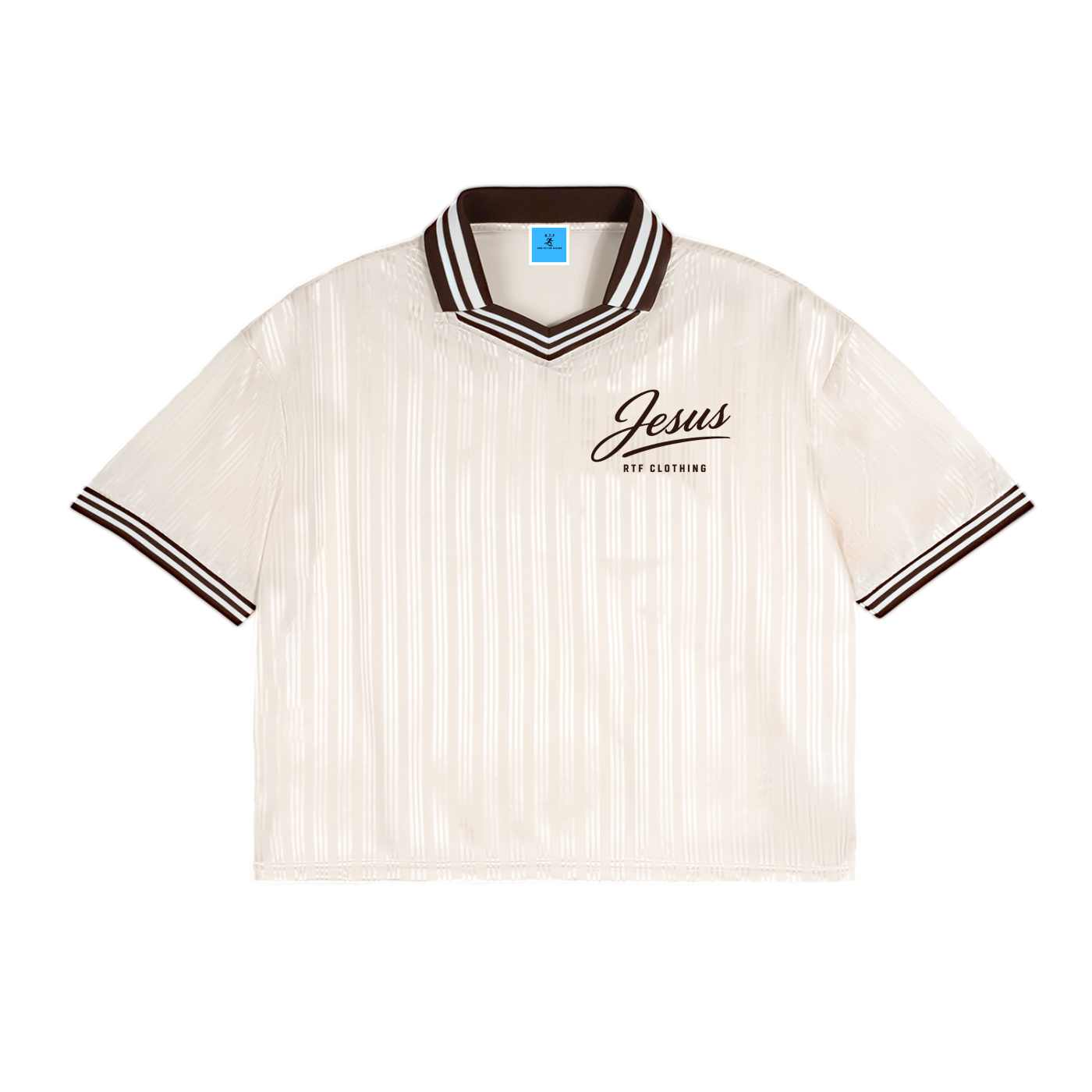 Contrast Stripes Polo Collar T-Shirt