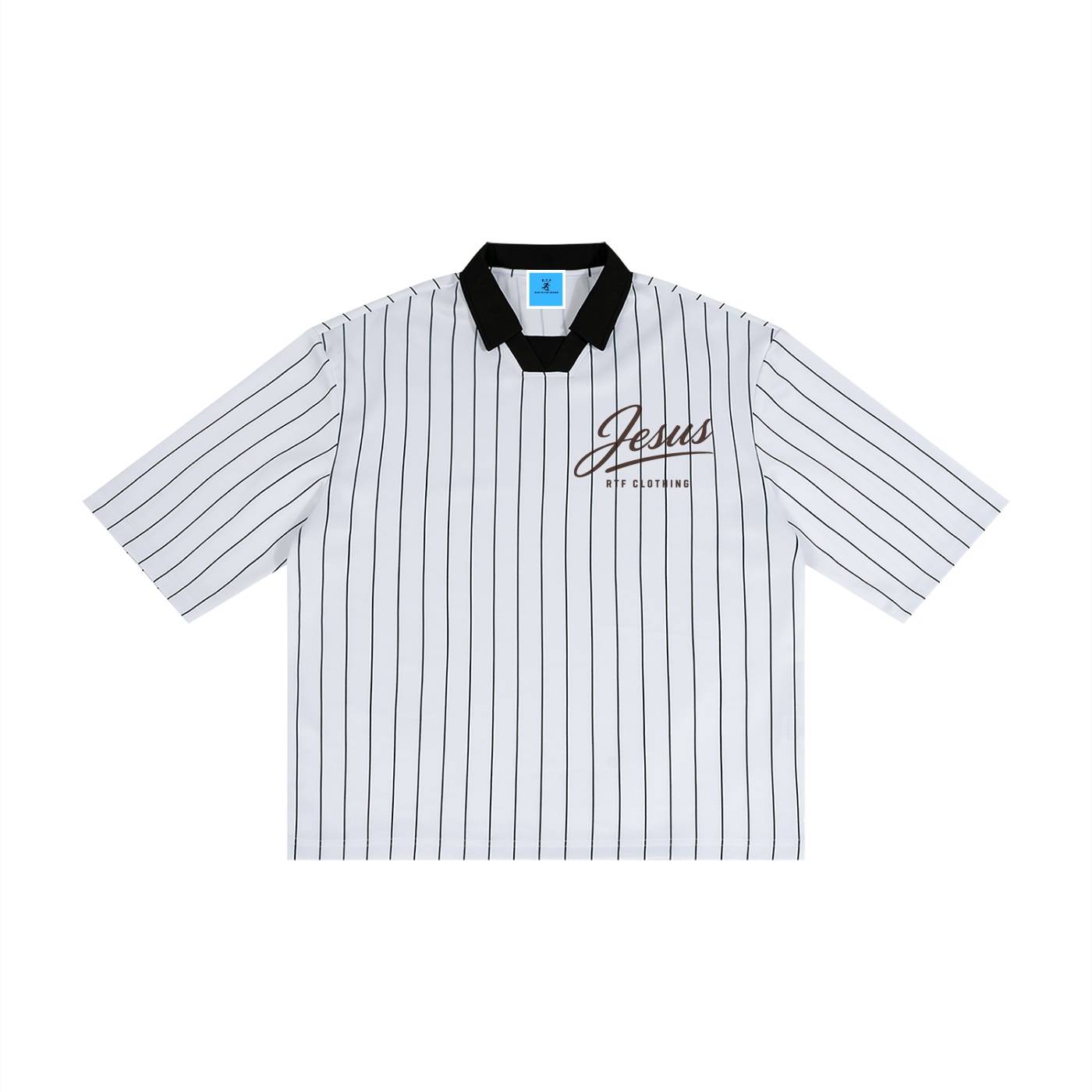 Unisex Pinstripe Collared Soccer Jersey