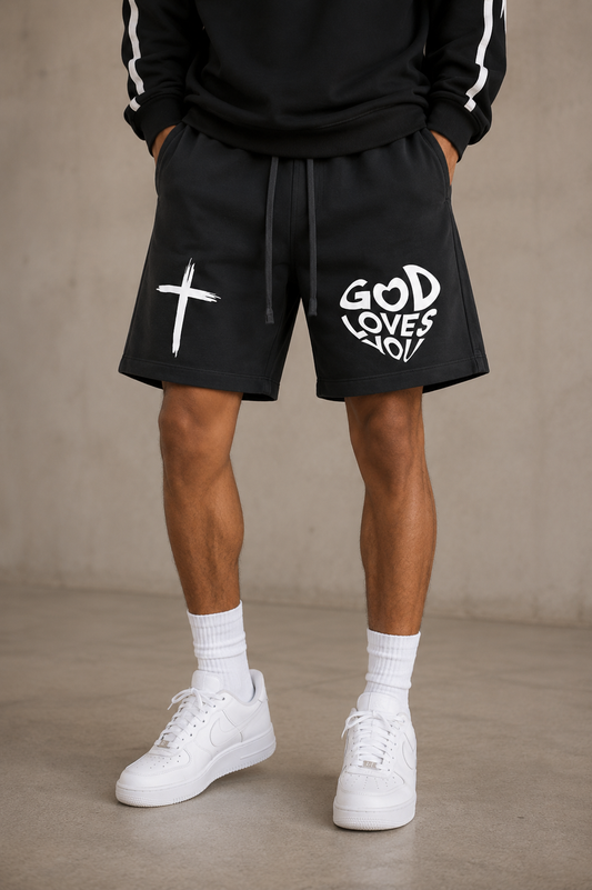RTF God Loves You Cotton Shorts