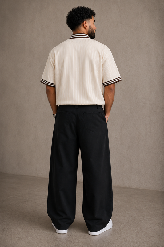 RTF Contrast Stripes Polo Collar T-Shirt
